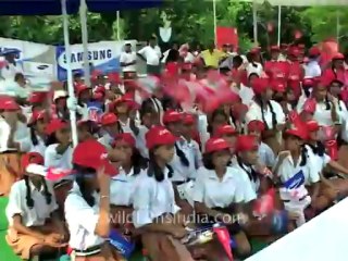 Delhi students carry the Olympic torch!