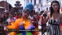 Gay rights protesters march in Katmandu - no comment