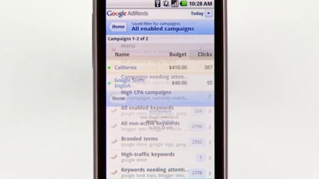 Google AdWords for mobile