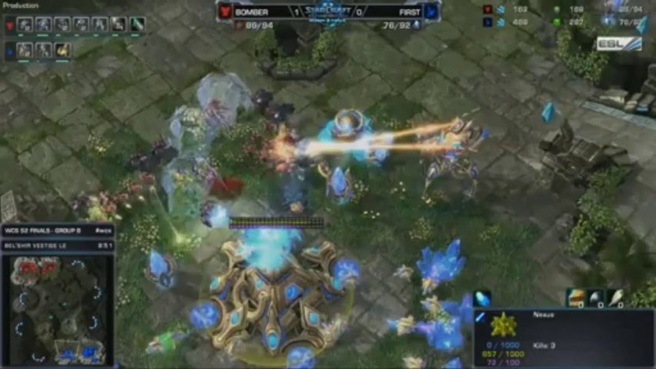 First vs Bomber - Game 2 - WCS 2013 Season 2 Finals - Groupstage - Starcraft 2