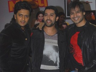 Riteish Aftab And Vivek At Music Launch Of Grand Masti