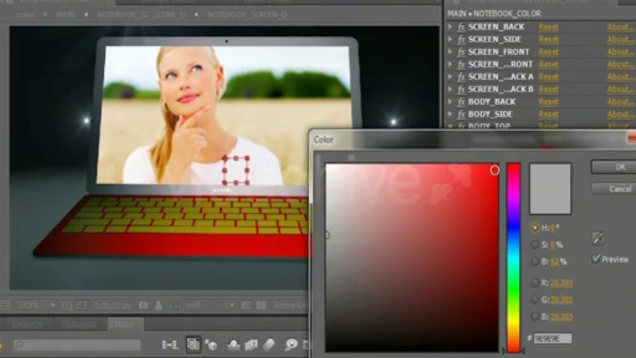 NOTEBOOK DISPLAY - After Effects Template