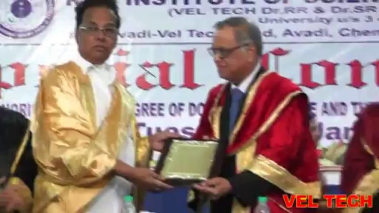 Vel tech dr rr university Chennai -Conferment Doctor of Science