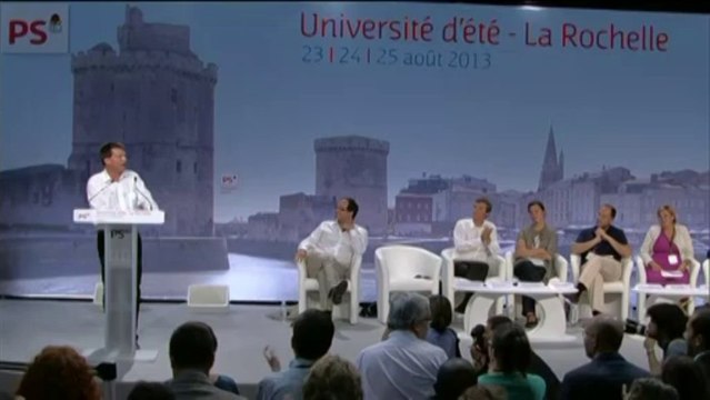 Valls devant les socialistes à la Rochelle : Christiane Taubira est une amie