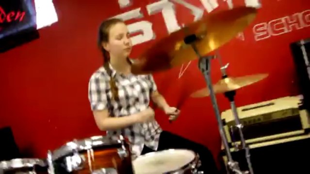Rock School commercial - Smoke On The Water (little girl playing the drums)
