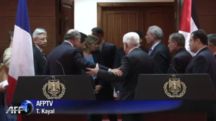 Laurent Fabius en visite dans les Territoires palestiniens