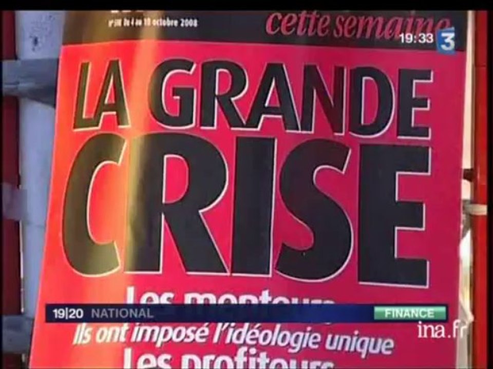 Crise de 2008 - la chute des places boursières