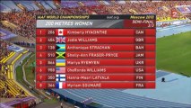Tiers de finale 200m (F) - ChM 2013 athlétisme (Danois, Guion-Firmin, Soumaré)