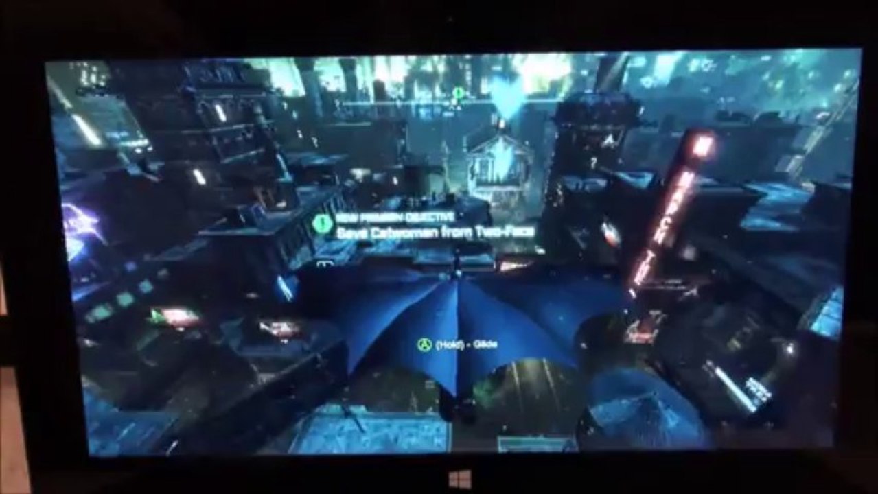 Batman Arkham City using Xbox Controller on the Surface Pro