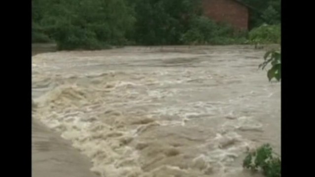 Villagers stranded in flood waters