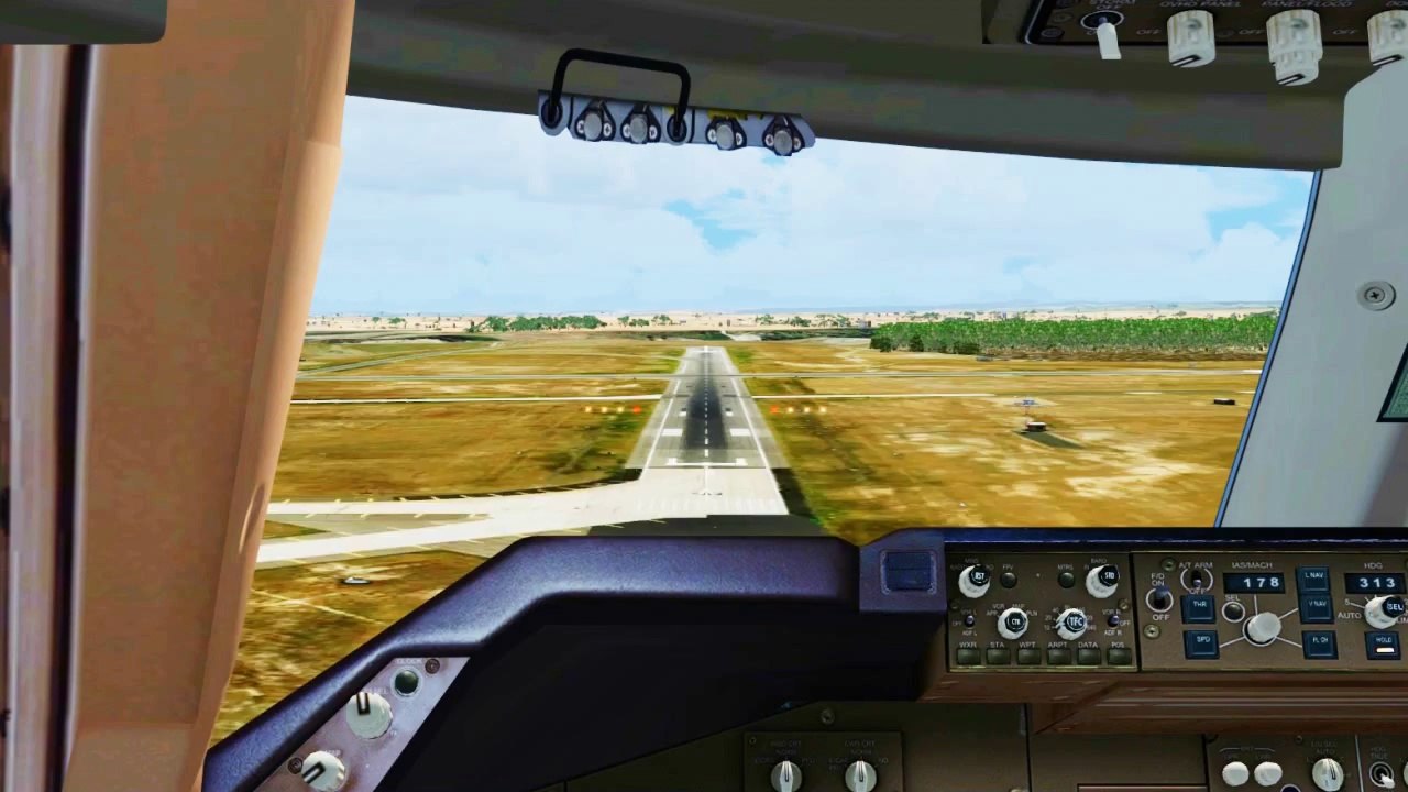 FSX Qantas Boeing 747 Landing @ Melbourne ( Cockpit ) ( HD )