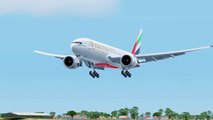 FSX Emirates Boeing 777 Landing @ Melbourne ( Outside ) ( HD )