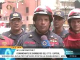 Investigan causa del incendio de edificio en la avenida Panteón de Caracas