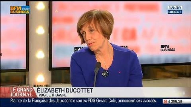 Élisabeth Ducottet, présidente directrice générale de Thuasne, co-présidente d'ASMEP-ETI et présidente de la Commission ETI au Medef, dans Le Grand Journal - 27/02 3/4
