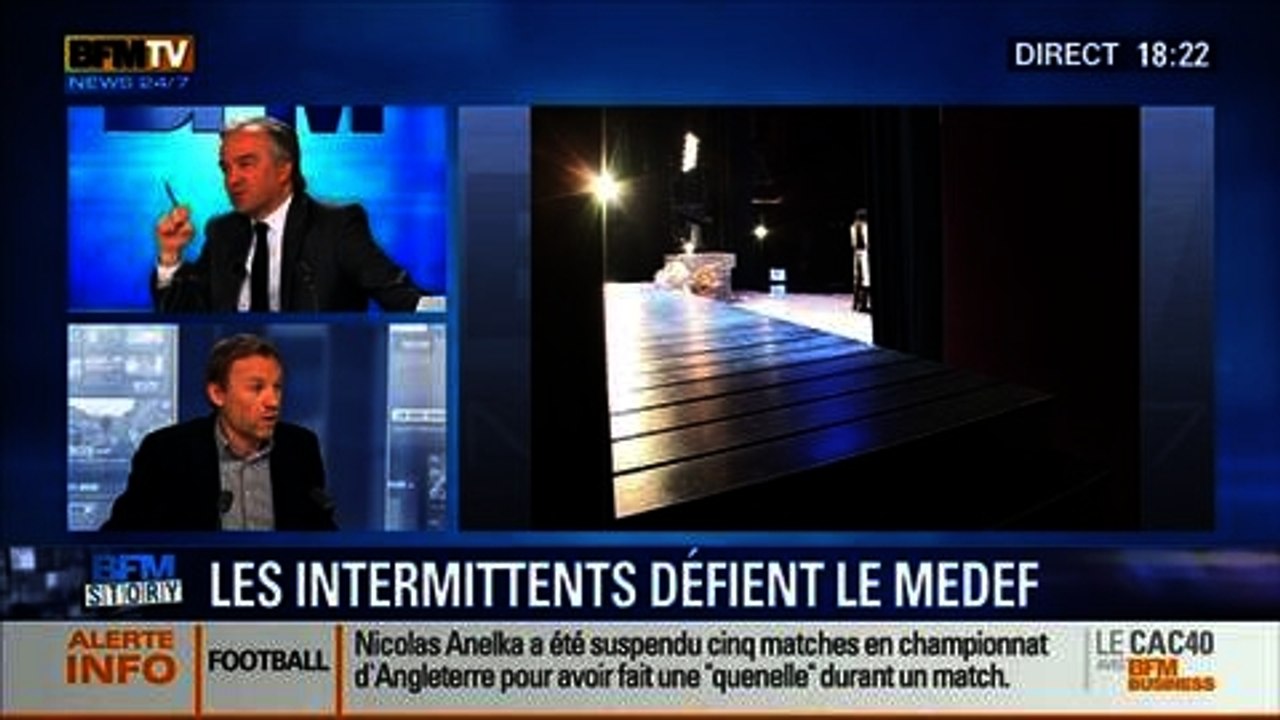 BFM Story: Assurance chômage: les intermittents du spectacle défient le MEDEF - 27/02