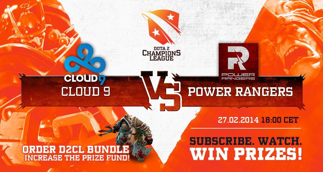 Cloud9 vs Power Rangers Game 1 - DOTA 2 Champions League - Capitalist & Ayesee