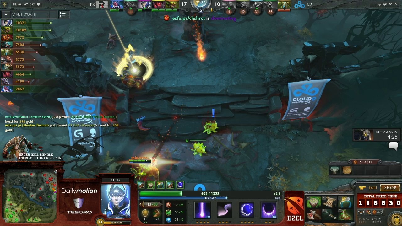 Cloud9 vs Power Rangers Game 2 - Dota 2 Champions League