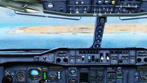FSX Air France Airbus A300 Close Call Landing @ Djerba ( Cockpit ) ( HD )