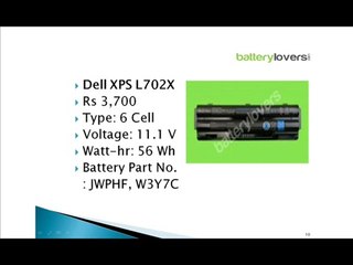 xps battery,vostro battery, Inspiron battery, studio battery, batterylovers.com