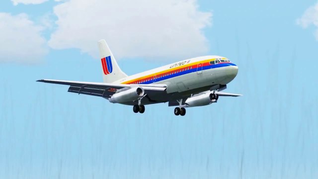 FSX United Boeing 737-200 Landing @ Las Americas ( Outside ) ( HD )