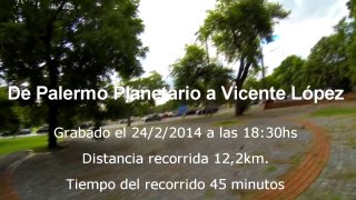 De Palermo Planetario a Vicente Lopez en Bici