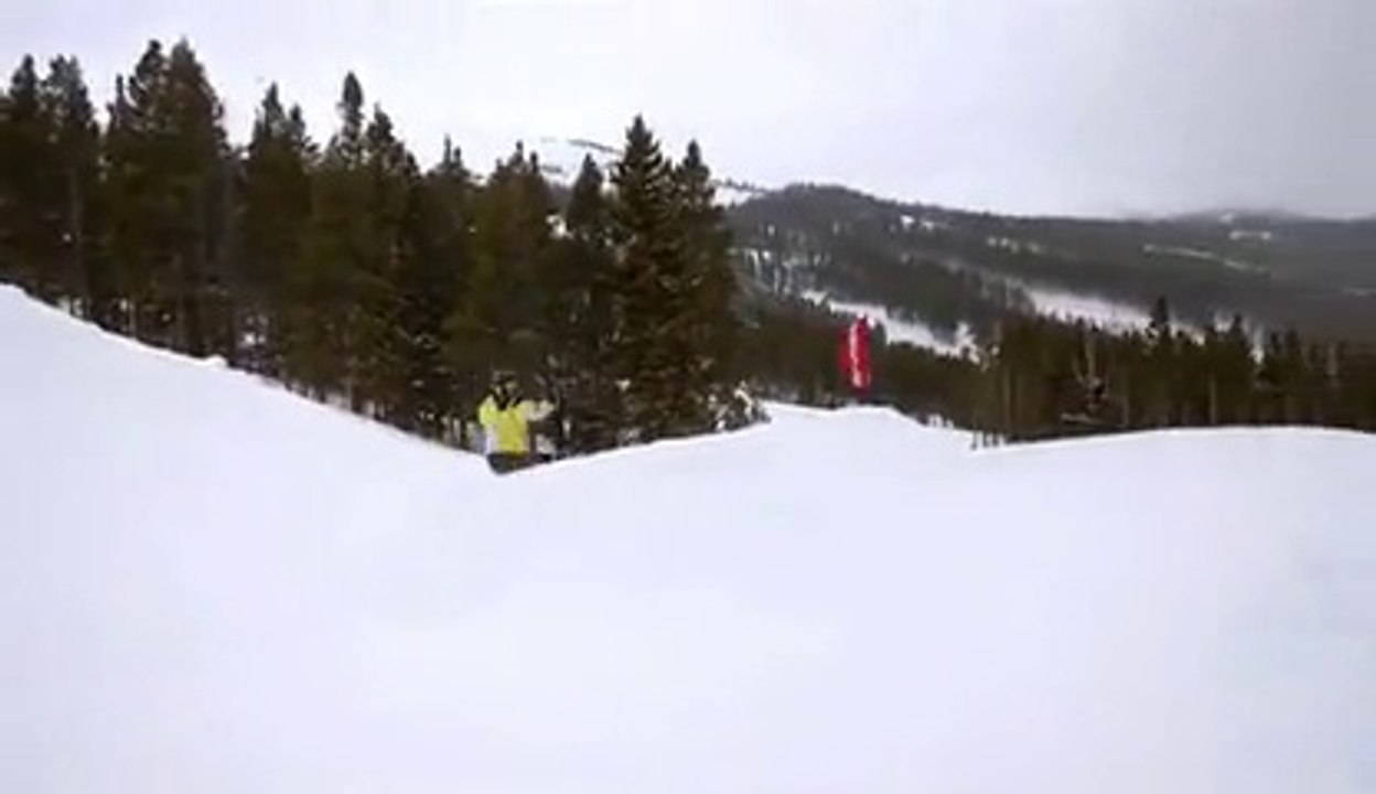Arrivée ventrale en ski