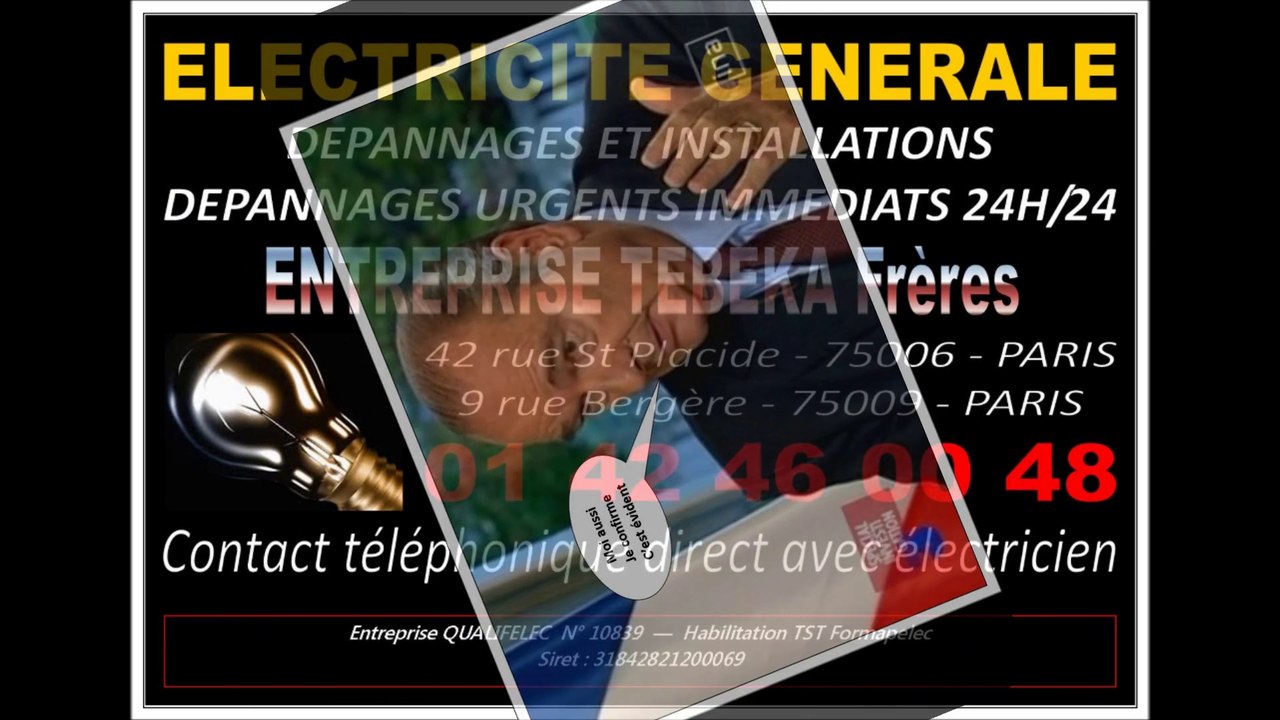 ELECTRICITE PARIS 6eme - 0142460048 - ARTISAN SPECIALISTE HAUTEMENT QUALIFIE - 75006 - TOUS TRAVAUX