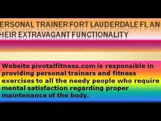 personal trainer Fort Lauderdale FL