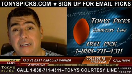 East Carolina vs. Florida Atlantic Owls Pirates Pick Prediction NCAA College Football Odds Preview 9-5-2013