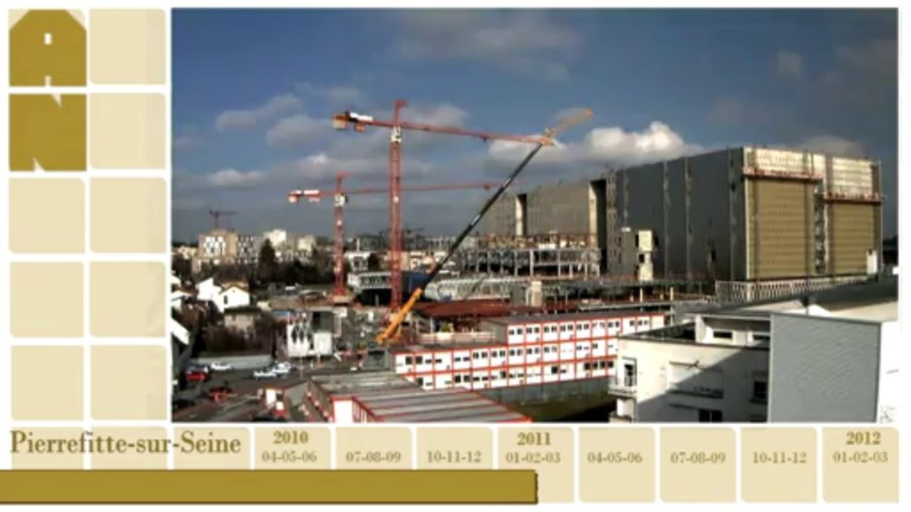 Pierrefitte-sur-Seine, le chantier de construction du 25/03/2010 au 29/02/2012