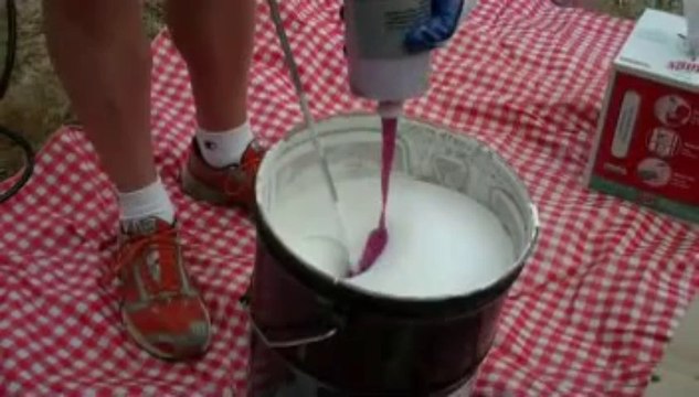 Liquid Rubber - EPDM Roof Coatings for Roof leaks Repair - Mixing Process