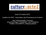 Mission culture-acte2 | audition de l'APC - Association des Producteurs de Cinéma [audio]