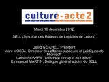 Mission Culture-acte2 | Audition du SELL (Syndicat des Editeurs de Logiciels de Loisirs) [audio]