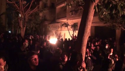 Cairo (Egypte) 26/01/2013 Soirée d affrontement au abord de Tahrir