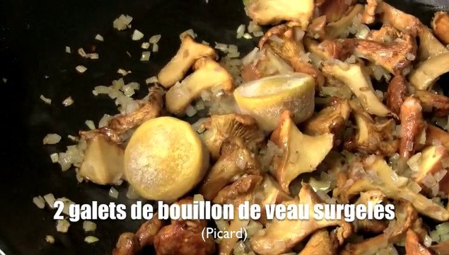 Raviolis veau et sauge, sauce girolles