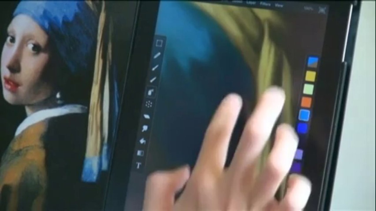 Il peint des tableaux de maîtres sur iPad