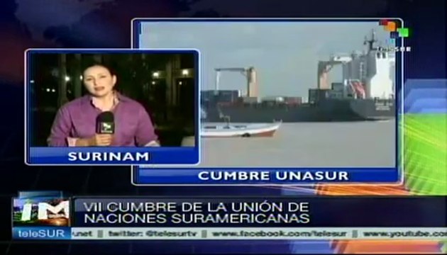 Sigue VII cumbre de Unasur en Surinam