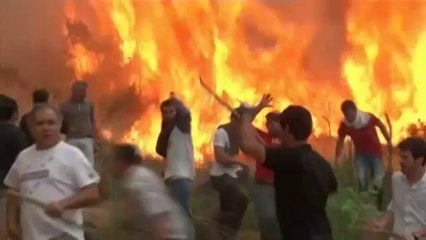 Portugal : la population, épaulée par les pompiers, fait face aux incendies