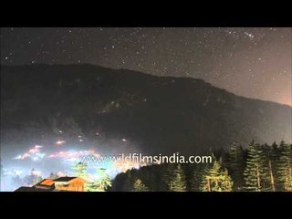 Exotic view of the night sky in Manali- Time Lapse