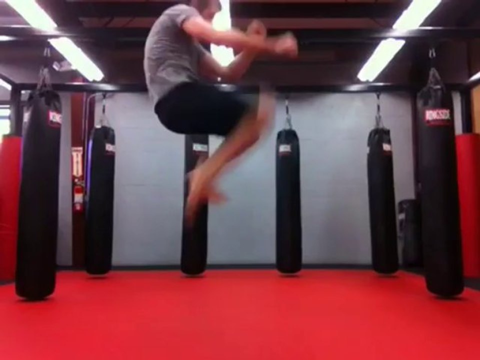 TKD Jump frontkick 4 mma on Loop&Learn, Athens/Winder GA. TKD 4 MMA in Athens GA.