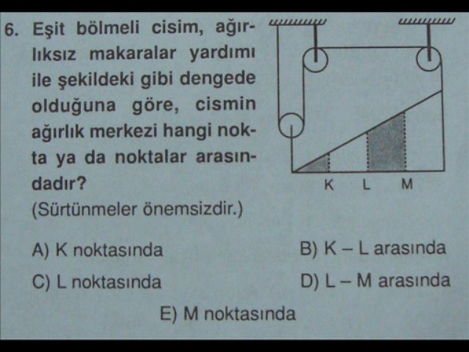 AĞIRLIK MERKEZİ BÖLÜM KAZANIM TEST 10