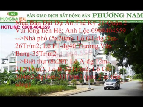 (Thủy 0908082369) Bán đất Thế Kỷ 21 quận 2, DT 5x20m-Giá 26Tr/m2, 8x20m-Giá 22Tr/m2