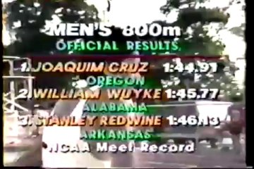 William Wuyke 2do lugar 800 m 1983 800m race -ncaa