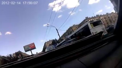 car hood open in high speed! Lucky guy...