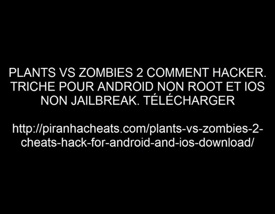 [FR] Plants vs Zombies 2 Triche Téléchargement