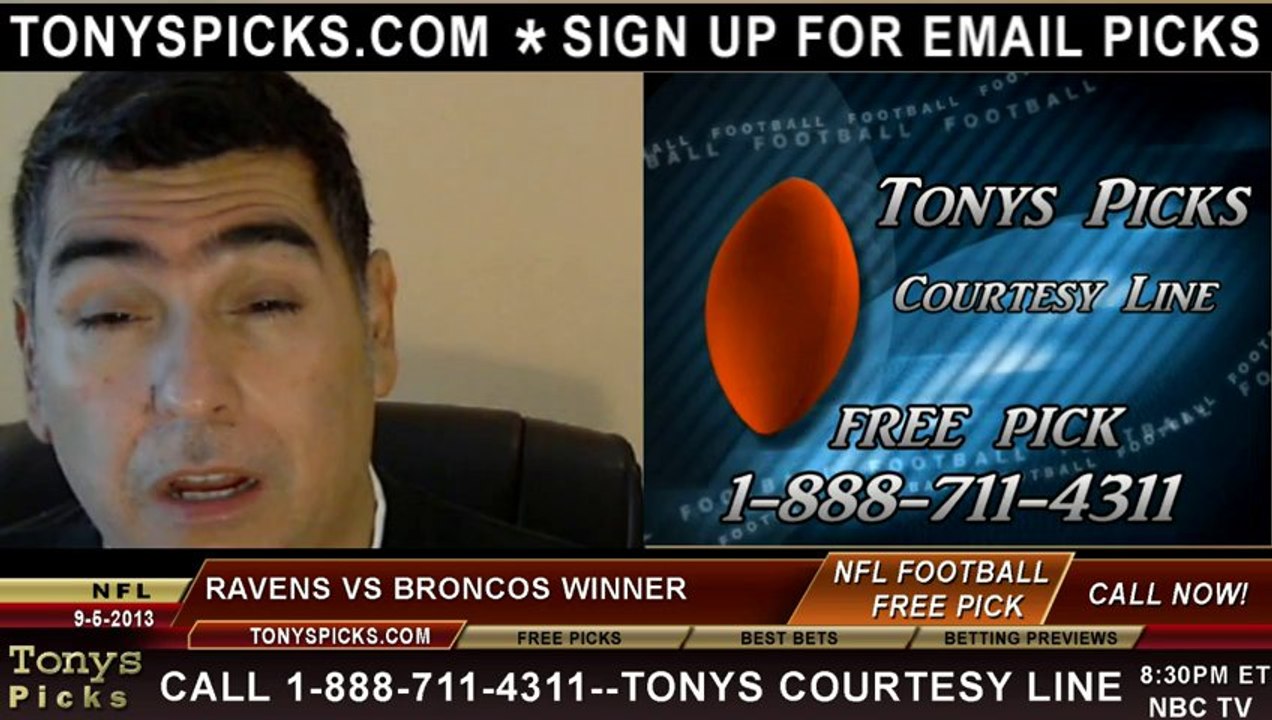 Denver Broncos vs. Baltimore Ravens Pick Prediction NFL Pro Football Odds Preview 9-5-2013