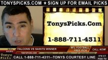 New Orleans Saints vs. Atlanta Falcons Pick Prediction NFL Pro Football Odds Preview 9-8-2013