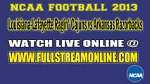 Watch Louisiana-Lafayette vs Arkansas Live NCAA Football Game Online