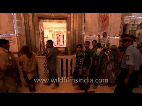 Devotees line up for prayers on Janmashtami