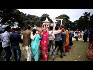 Performing traditional group dance on the occasion of Bagwal